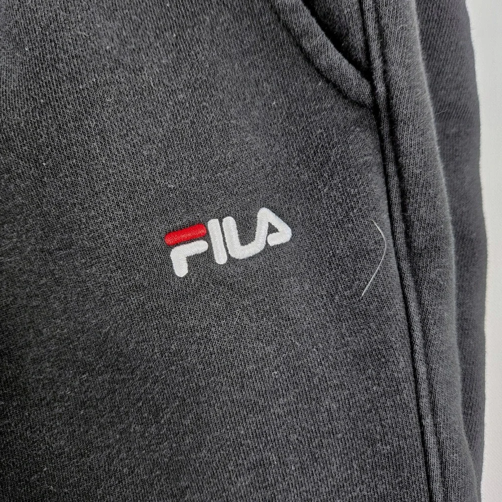 FILA Sweatpants‎ Joggers Black Cotton Blend Logo Athleisure Medium Running Cross